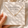 Freshwater Pearl Necklace, Shaped by the Sea Necklace, Floating Pearl Necklace, Meaningful Gift for Her, Encouragement Gift