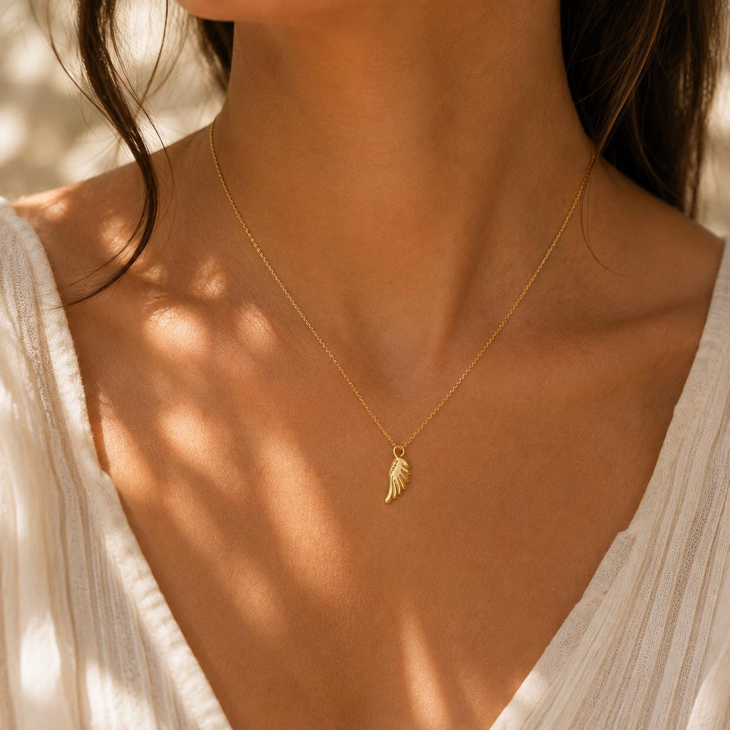 Angel Wing Memorial Necklace, Loss of Loved One Gift, Sympathy Gift, Remembrance Jewelry, A Little Piece of Heaven Necklace