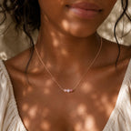 Fuck Cancer Necklace | Rose Quartz Moonstone Rhodonite | Cancer Support Gift for Her | Strength & Hope Jewelry