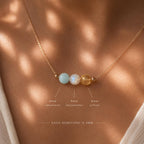 The Next Chapter Necklace, Amazonite Moonstone Citrine, Graduation Gift for Her, College Bound Jewelry, New Beginnings Gift