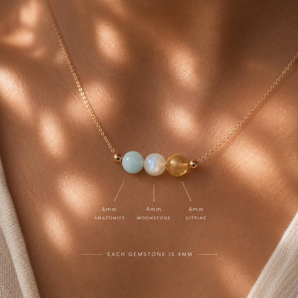 The Next Chapter Necklace, Amazonite Moonstone Citrine, Graduation Gift for Her, College Bound Jewelry, New Beginnings Gift