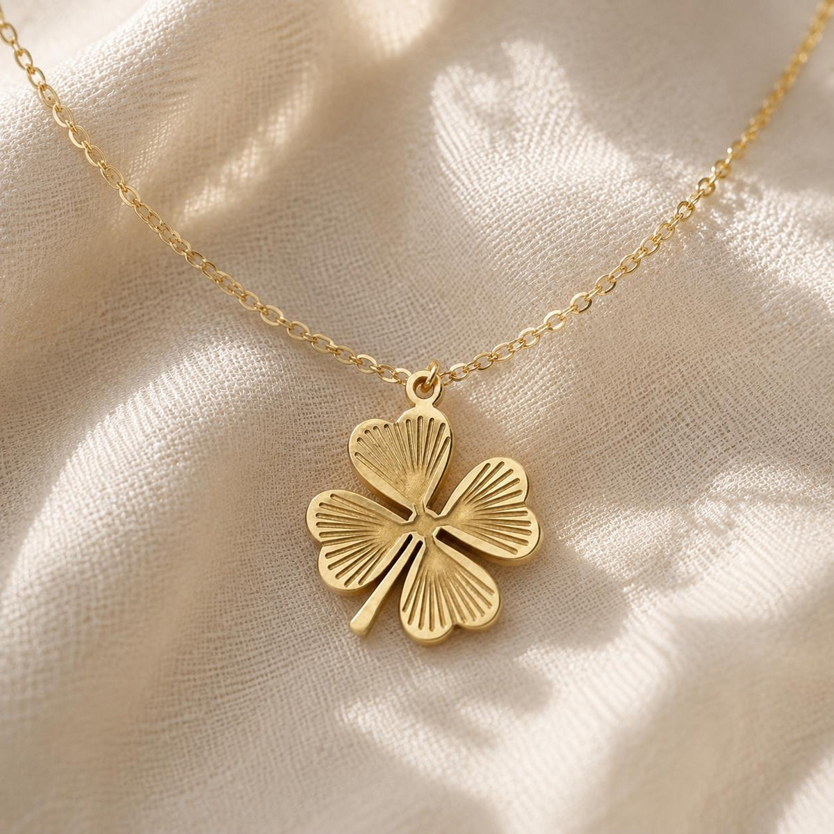 Four Leaf Clover Necklace, A Little Luck Necklace, Good Luck Gift, New Beginnings Jewelry, Graduation Gift, Lucky Charm Necklace