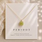 Raw Peridot Necklace, August Birthstone Necklace, Peridot Pendant, Dainty Gemstone Jewelry, Meaningful Birthday Gift for Her