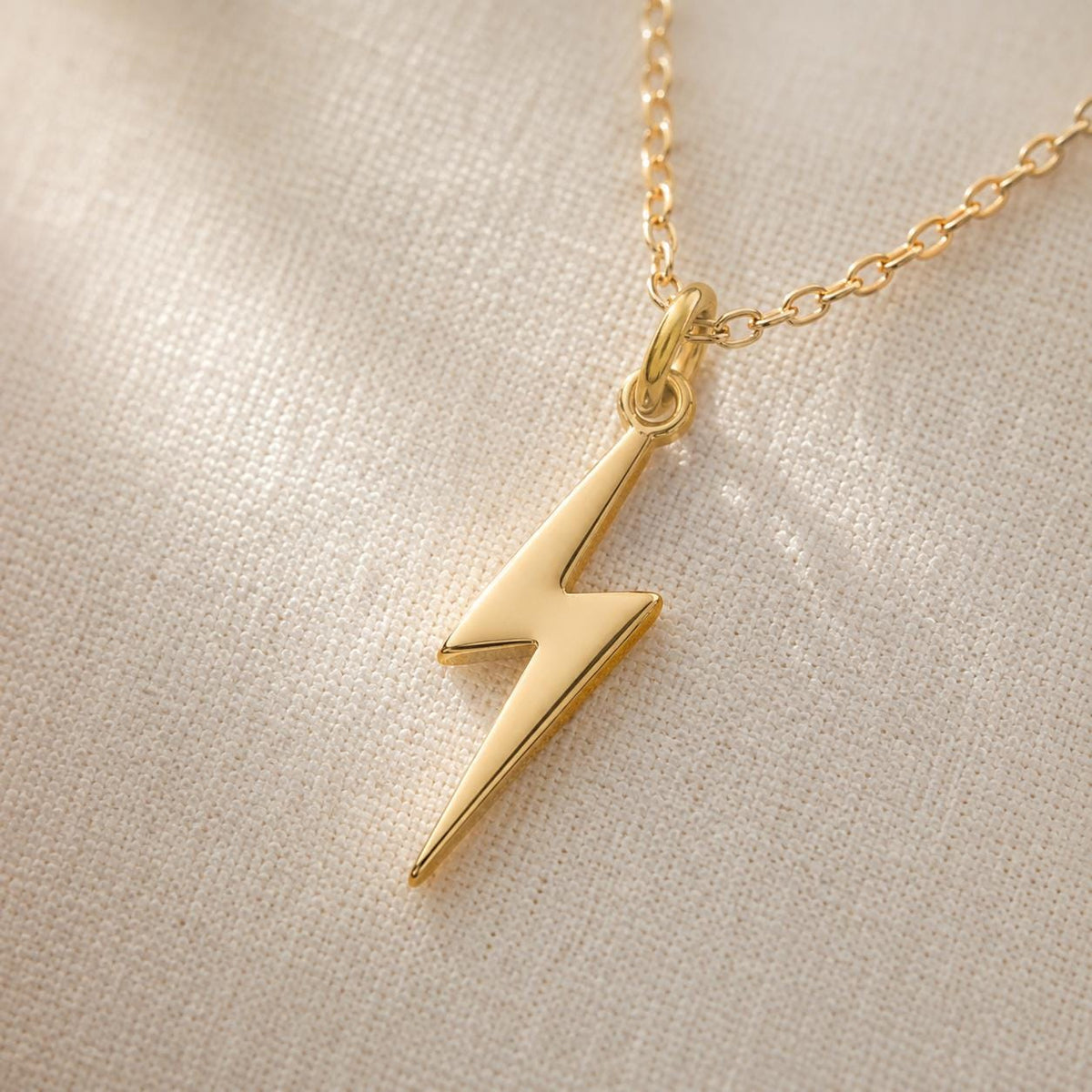 Lightning Bolt Necklace, Dainty Gold Lightning Necklace, Sterling Silver Bolt Necklace, Minimalist Necklace, Everyday Jewelry, Gift for Her