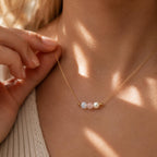 Begin Again Necklace | New Beginnings Gift | Moonstone Rose Quartz Pearl | Healing Jewelry | Encouragement Gift for Women