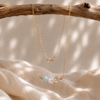 The Next Chapter Necklace, Amazonite Moonstone Citrine, Graduation Gift for Her, College Bound Jewelry, New Beginnings Gift