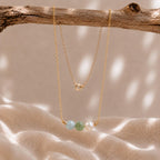 The Places You'll Go Necklace | Graduation Gift for Her | New Adventure Jewelry | Aquamarine Jade Pearl | New Beginnings Gift | Travel Gift