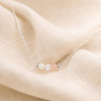 Mama to Be Necklace, Pregnancy Gift for First Time Mom, Moonstone Rose Quartz White Jade Necklace, Expecting Mom Gift, Baby Shower Gift