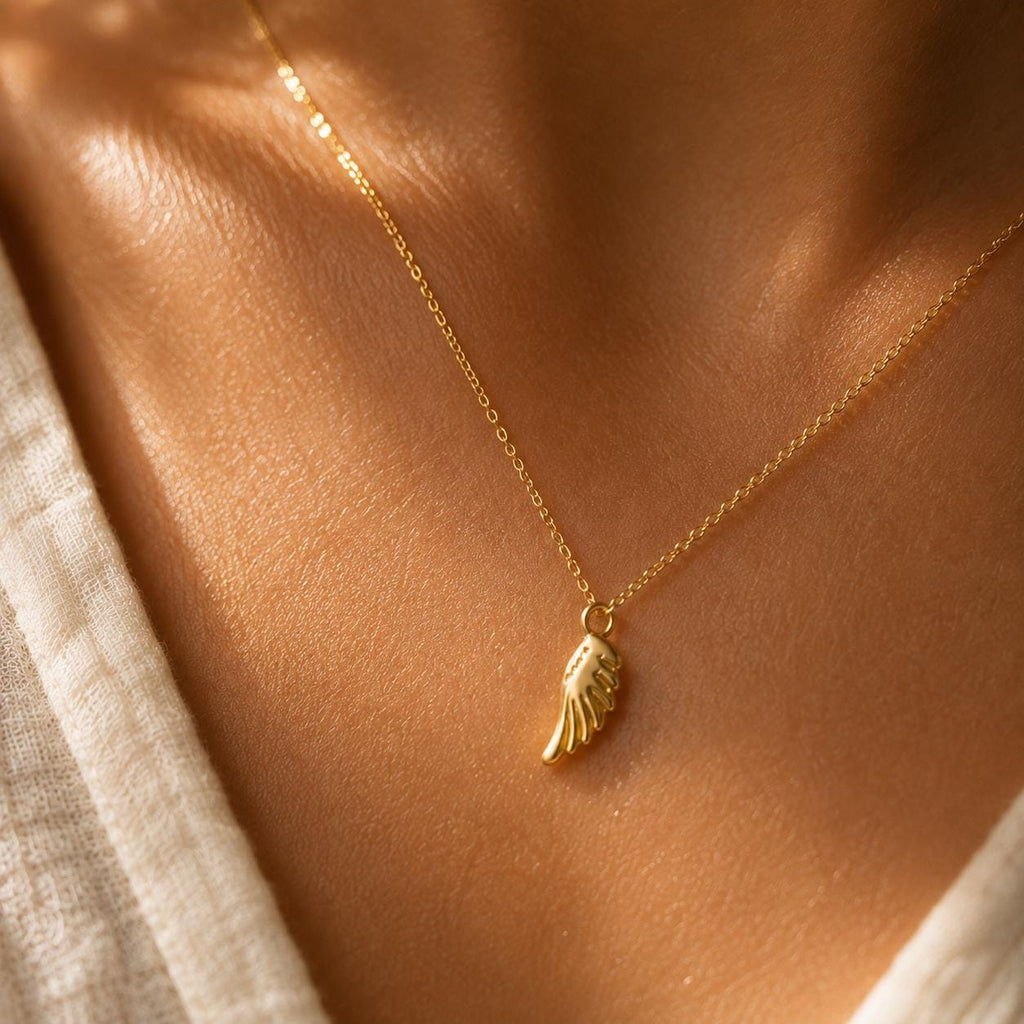 Angel Wing Memorial Necklace, Loss of Loved One Gift, Sympathy Gift, Remembrance Jewelry, A Little Piece of Heaven Necklace