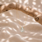 Something Blue Necklace for Bride, Chalcedony Wedding Necklace, Minimalist Bridal Jewelry, Gold Filled Something Blue Gift