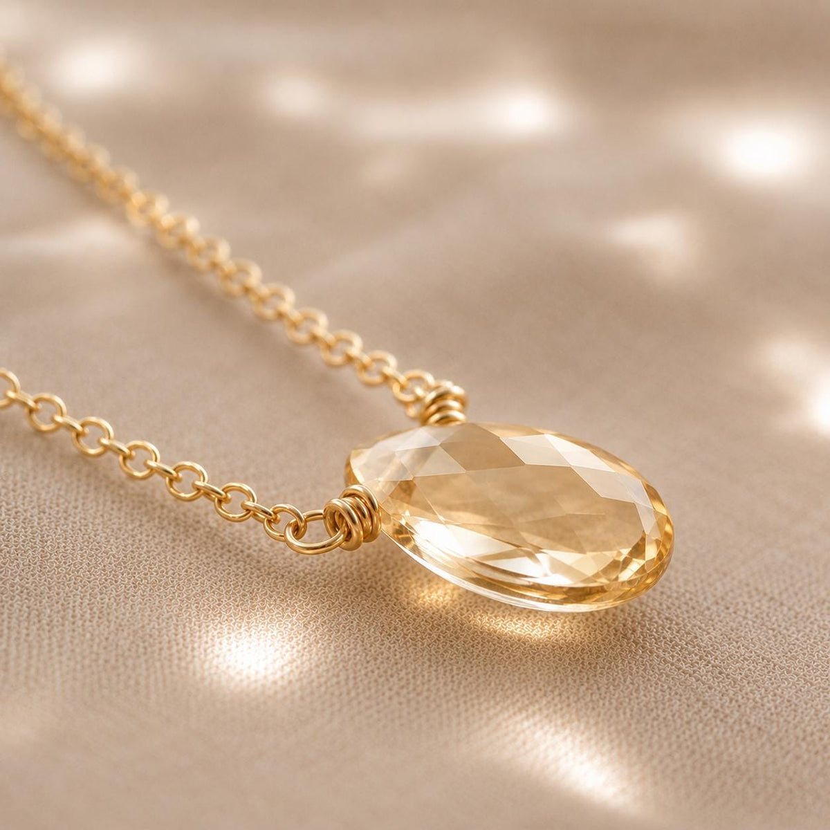In Every Sunrise Necklace, Memorial Citrine Necklace, Sympathy Gift for Loss of Loved One, Remembrance Jewelry, Bereavement Gift