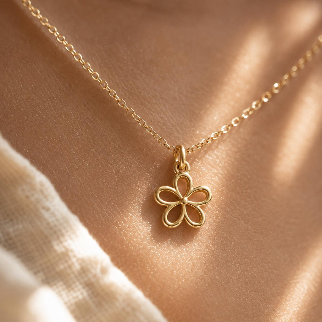 You Bloom Wherever You Are Planted Necklace, Gold Flower Necklace, Inspirational Gift for Her, Encouragement Jewelry, New Beginnings Gift
