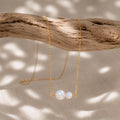 Moonstone Necklace | Minimalist Gold Necklace | June Birthstone Jewelry | Dainty Moonstone Necklace | Bridal Moonstone Jewelry
