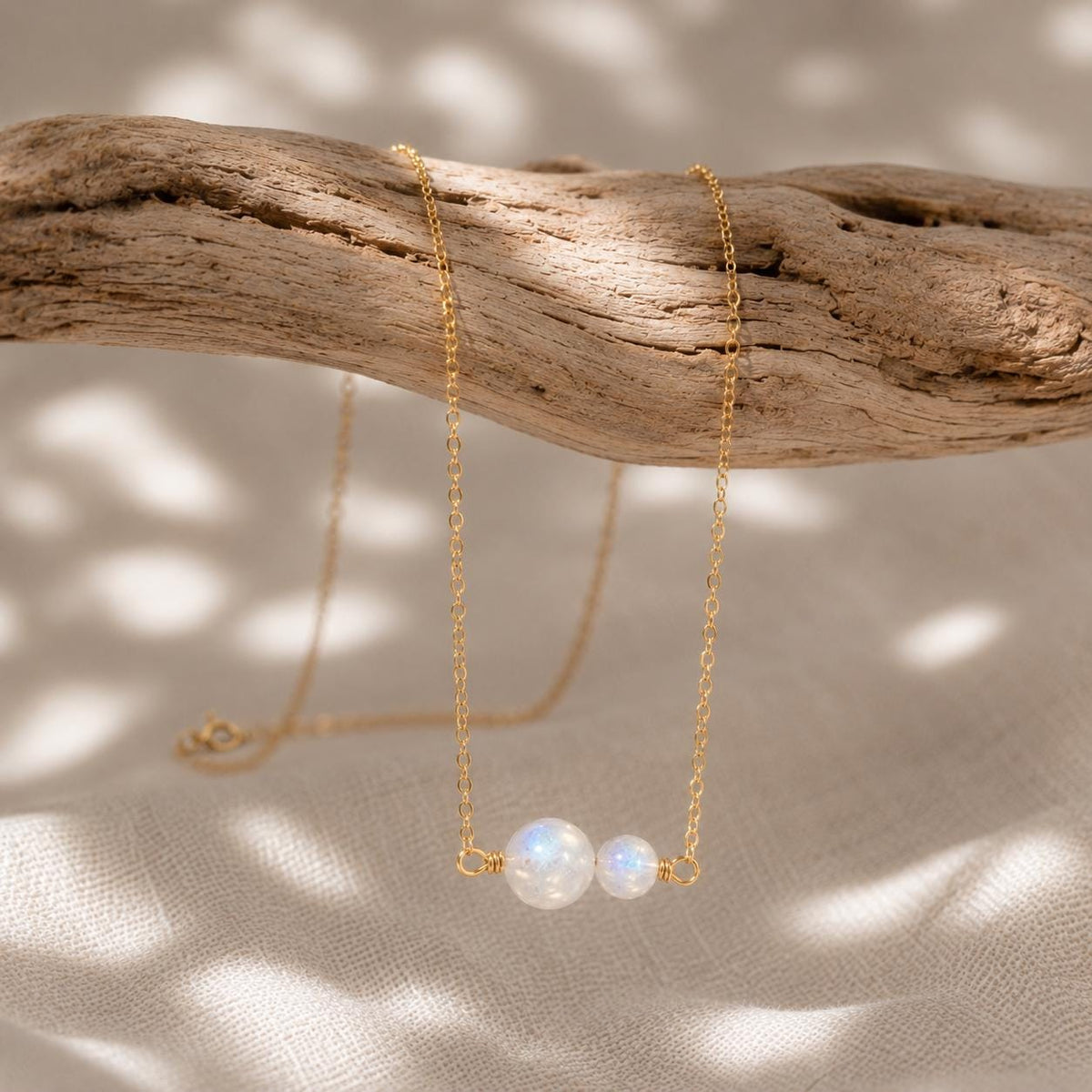 Moonstone Necklace | Minimalist Gold Necklace | June Birthstone Jewelry | Dainty Moonstone Necklace | Bridal Moonstone Jewelry