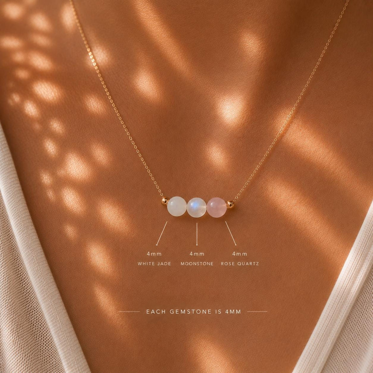 Mama to Be Necklace, Pregnancy Gift for First Time Mom, Moonstone Rose Quartz White Jade Necklace, Expecting Mom Gift, Baby Shower Gift