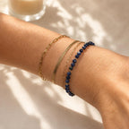 Sapphire Gemstone Bracelet • September Birthstone Jewelry for Women • Dainty, Delicate Crystals