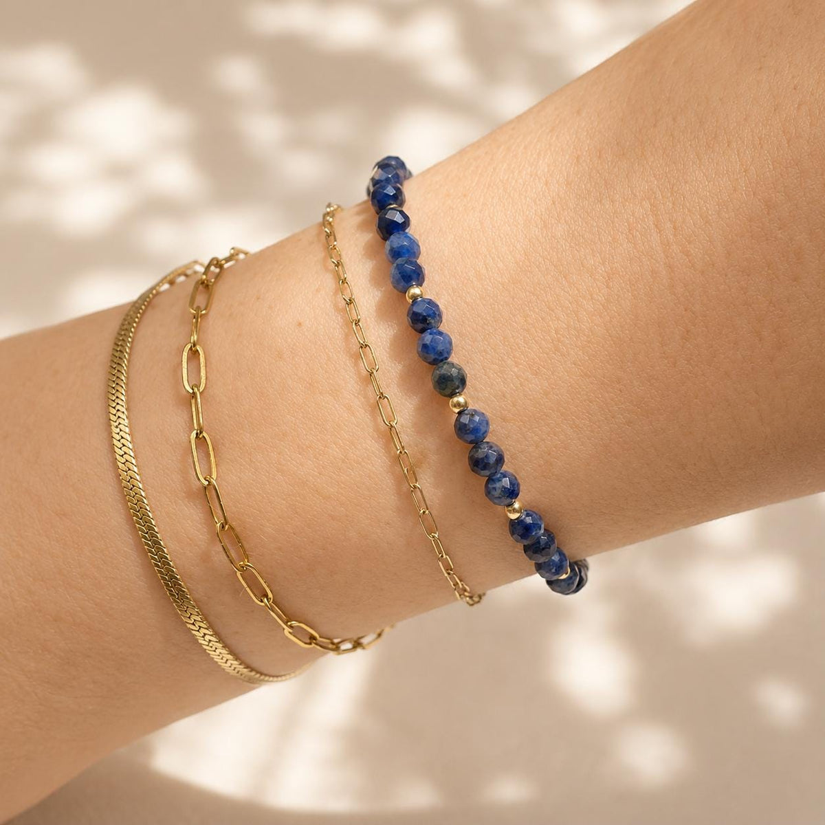 Sapphire Gemstone Bracelet • September Birthstone Jewelry for Women • Dainty, Delicate Crystals