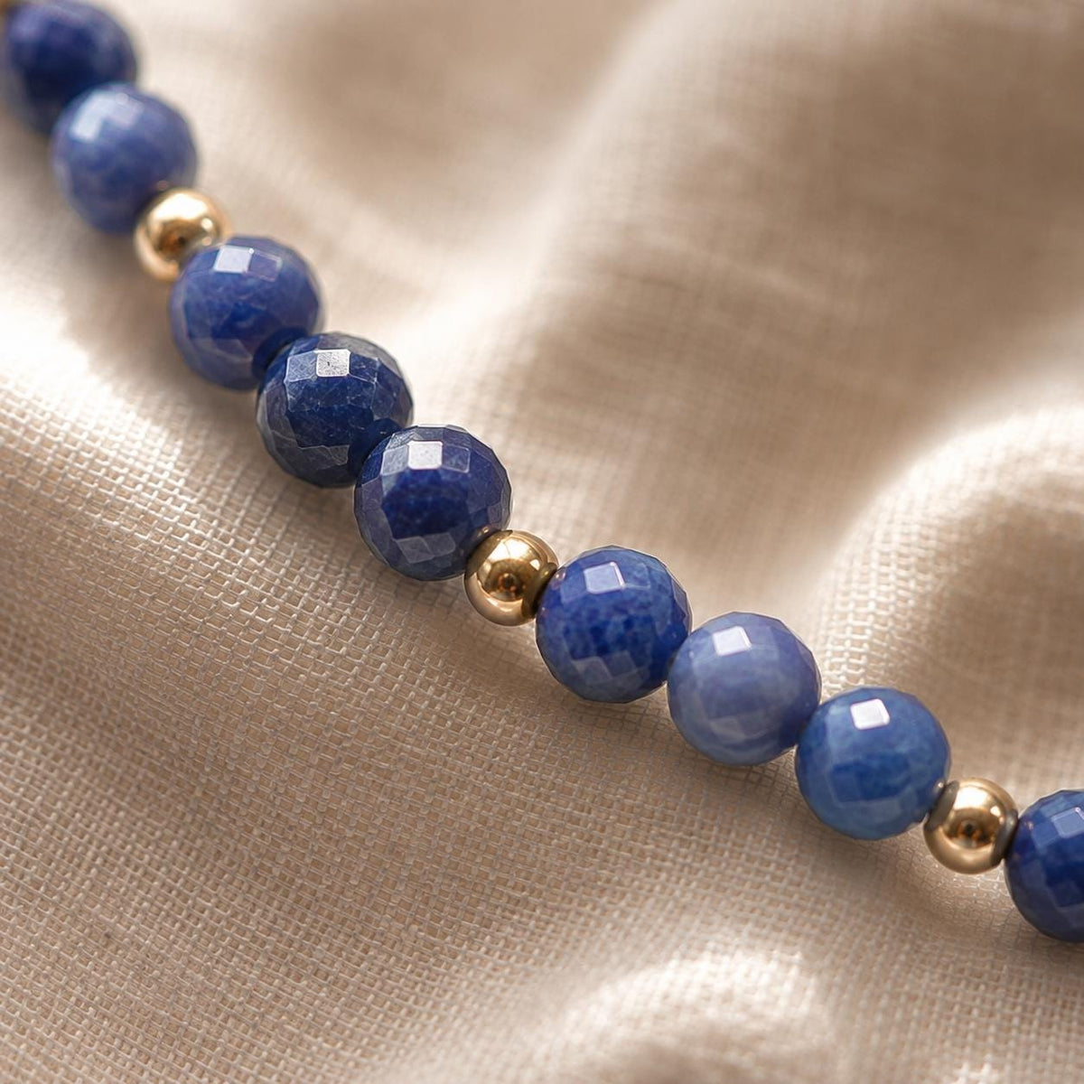 Sapphire Gemstone Bracelet • September Birthstone Jewelry for Women • Dainty, Delicate Crystals