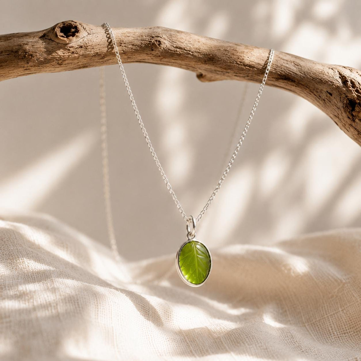 Turn Over A New Leaf Necklace, Peridot Leaf Charm | Encouragement Gift for Her | New Beginnings Jewelry | Graduation Gift