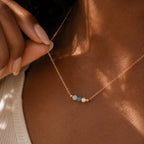 The Places You'll Go Necklace | Graduation Gift for Her | New Adventure Jewelry | Aquamarine Jade Pearl | New Beginnings Gift | Travel Gift