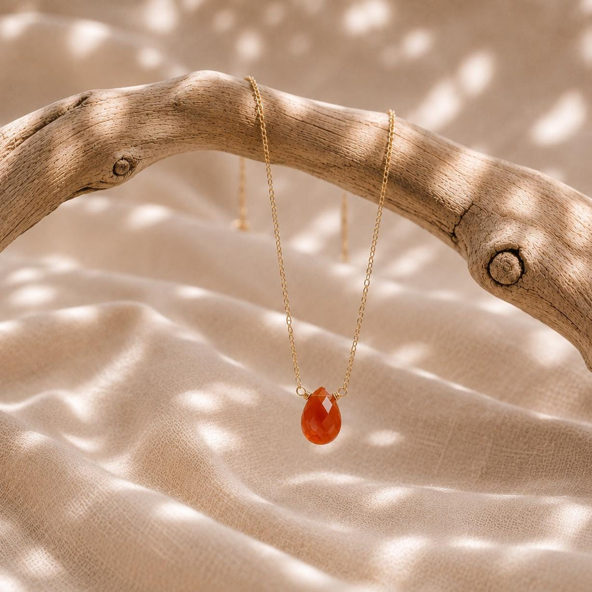 Carnelian Necklace, Dainty Gemstone, Courage and Confidence Gift, Orange Carnelian Pendant, Motivational Jewelry, Minimalist Necklace
