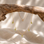 Natural Peridot Necklace | Dainty Green Gemstone Necklace | August Birthstone Jewelry | Gift for Her