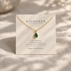 18th Birthday Birthstone Necklace | Personalized 18th Birthday Gift | Gold Birthstone Necklace for Daughter, Granddaughter or Niece