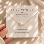 Custom Birthstone "Still With Me" Necklace – Memorial Jewelry, Remembrance Gift, Sympathy Necklace, Loss of Loved One Keepsake
