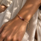 Family Birthstone Bracelet | Personalized Mom Bracelet | Custom Gemstone Jewelry | Adjustable Bolo Bracelet | Gift for Mom