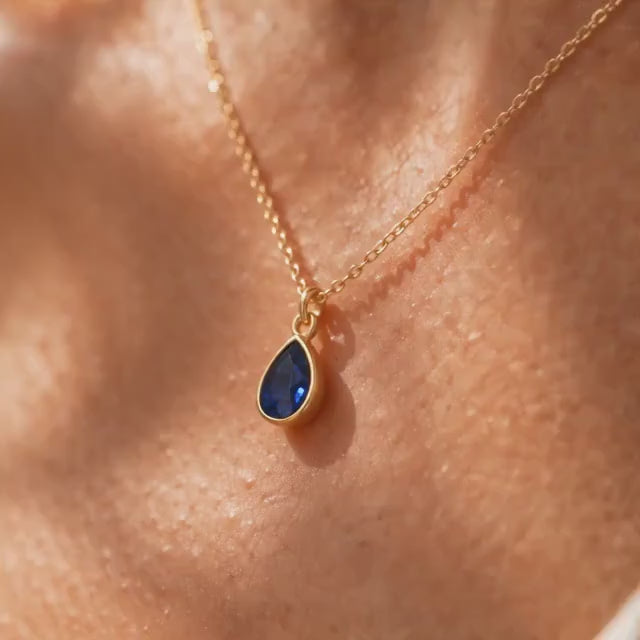 Sweet Sixteen Birthstone Necklace | Personalized 16th Birthday Gift | Gold Birthstone Necklace for Daughter, Granddaughter or Niece